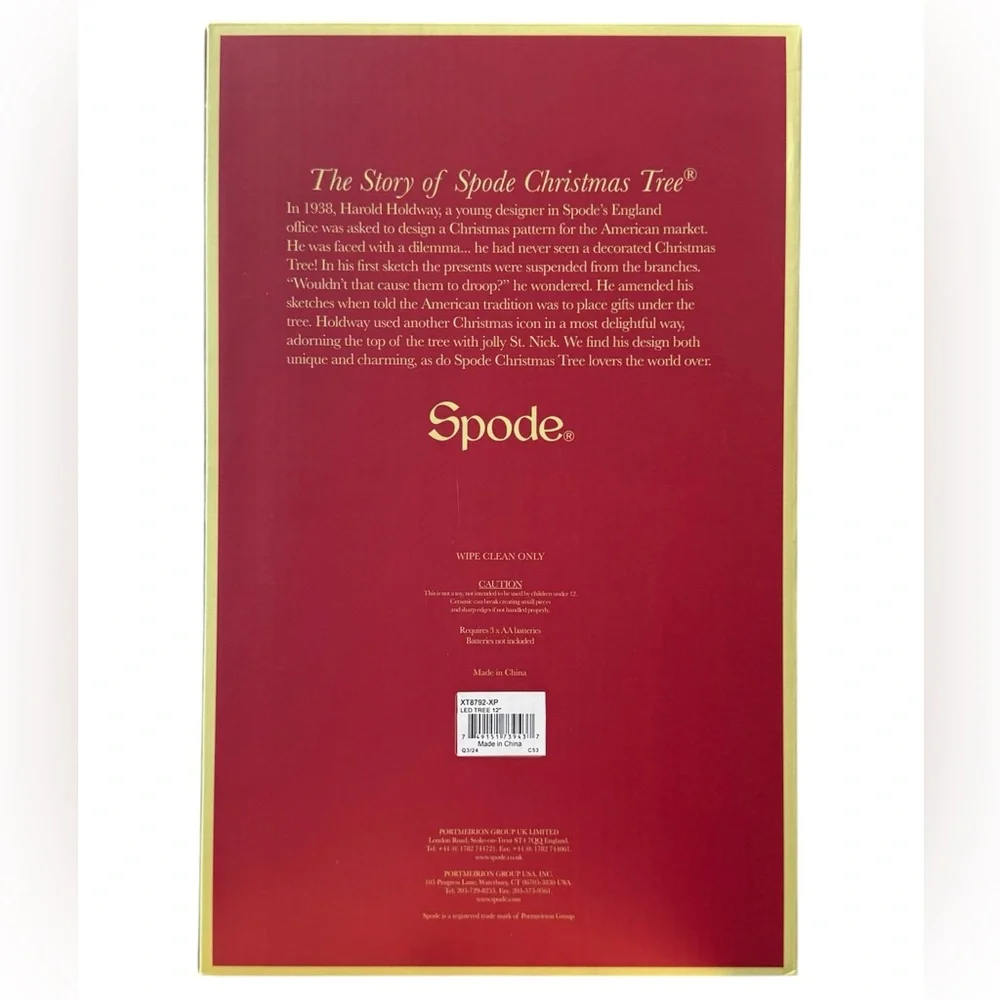 New-Spode Ceramic Lighted Multicolor LED 12